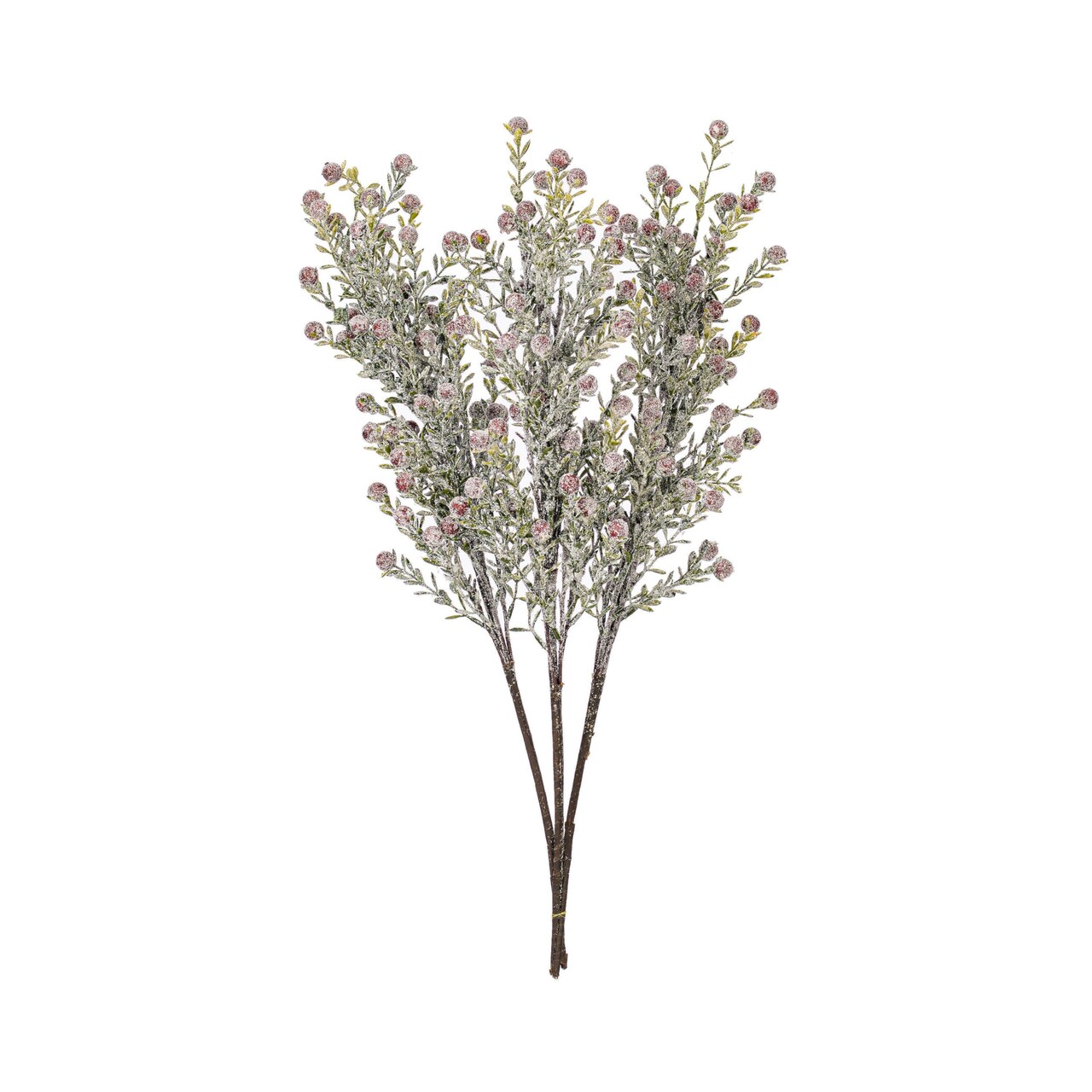 Vickerman 20.5" Artificial Frosted Red Berry Greenery Spray 3 per bag.